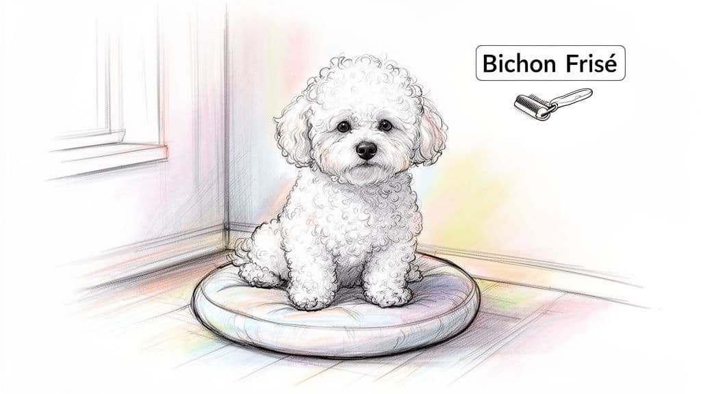 races chiens appartement - bichon frisé