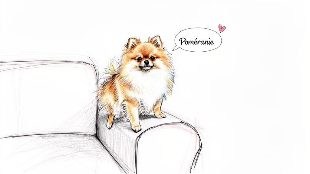 races chiens appartement - Poméranien