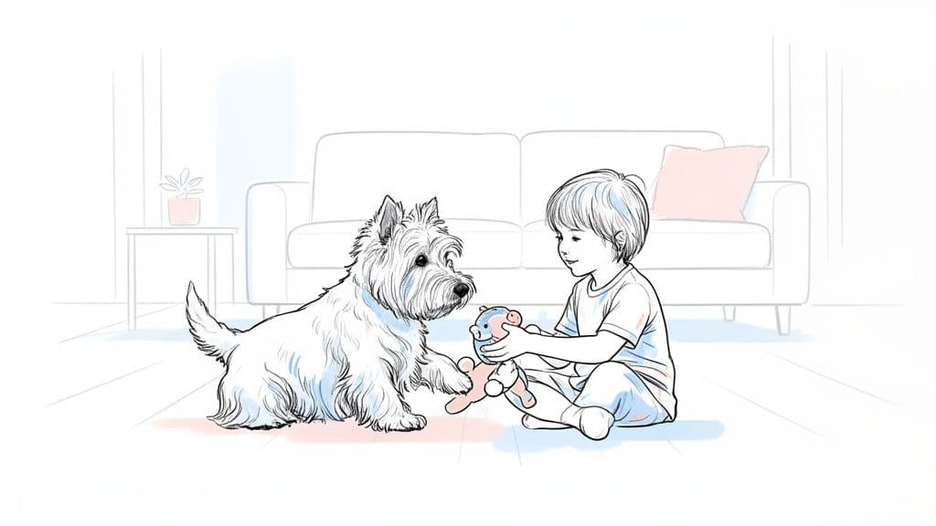 caractere du westie avec enfant