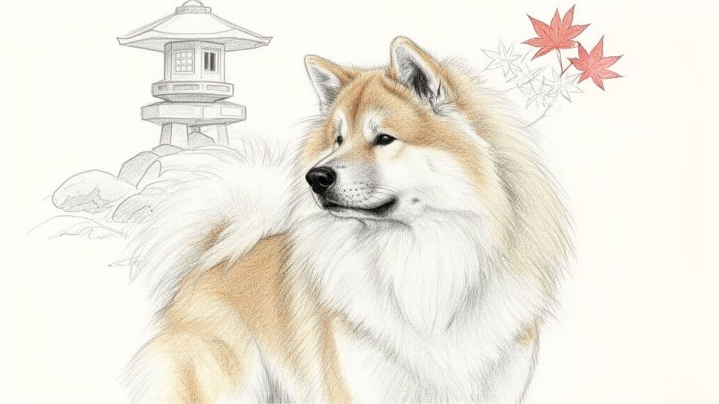 akita inu poil long