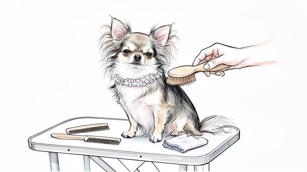 chihuahuas à poil long toilettage