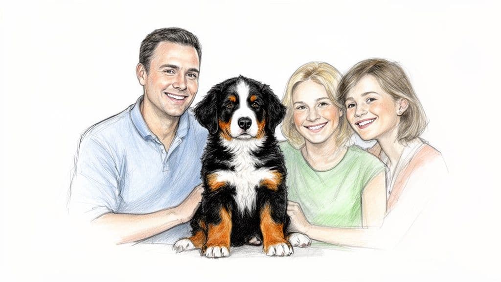 chiot bouvier bernois famille