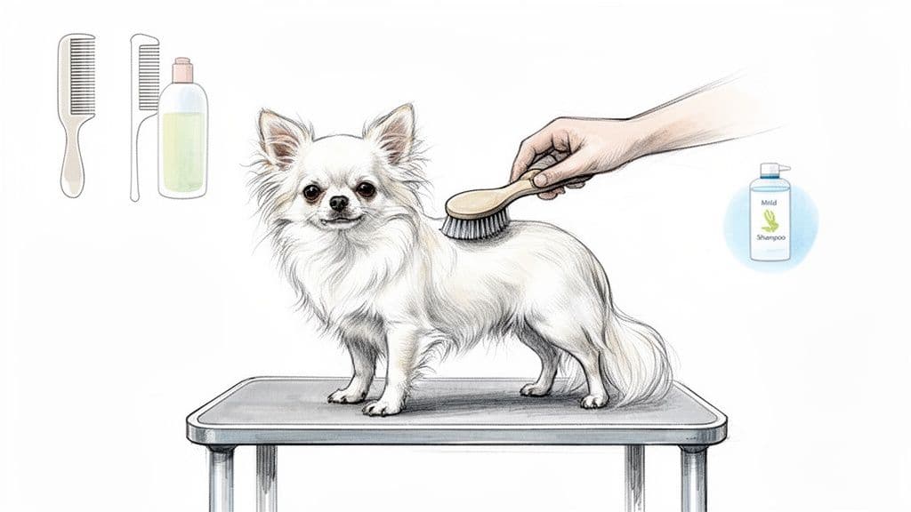 chiwawa poil long blanc