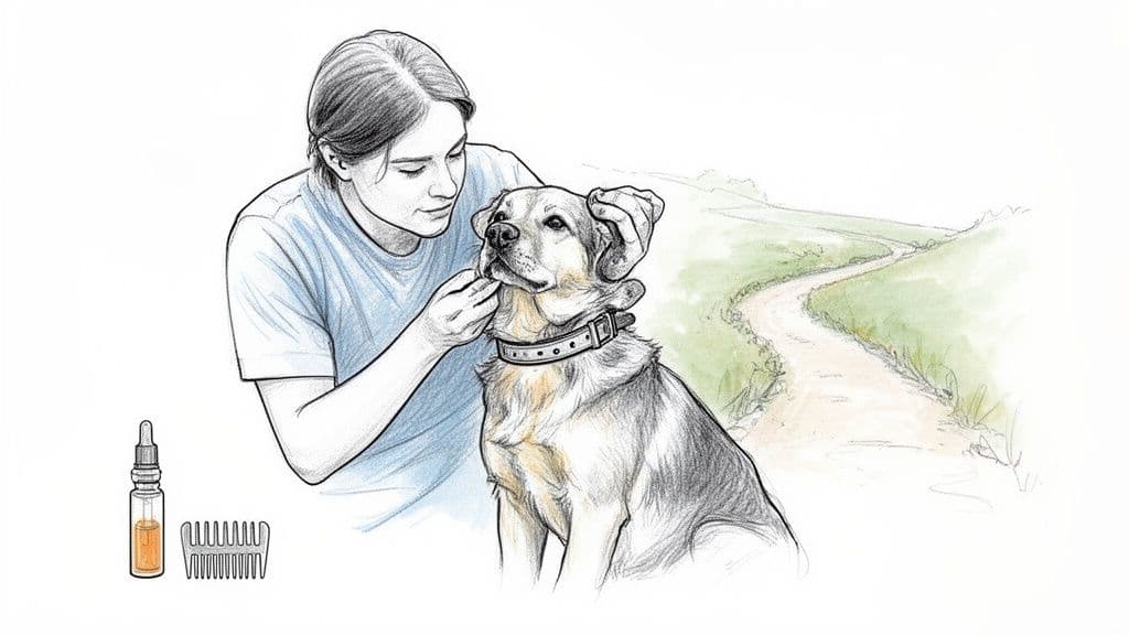 enlever tique chien vinaigre