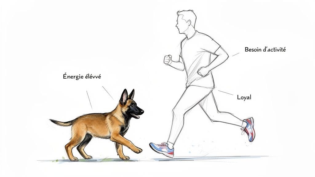 chiot berger malinois énergie