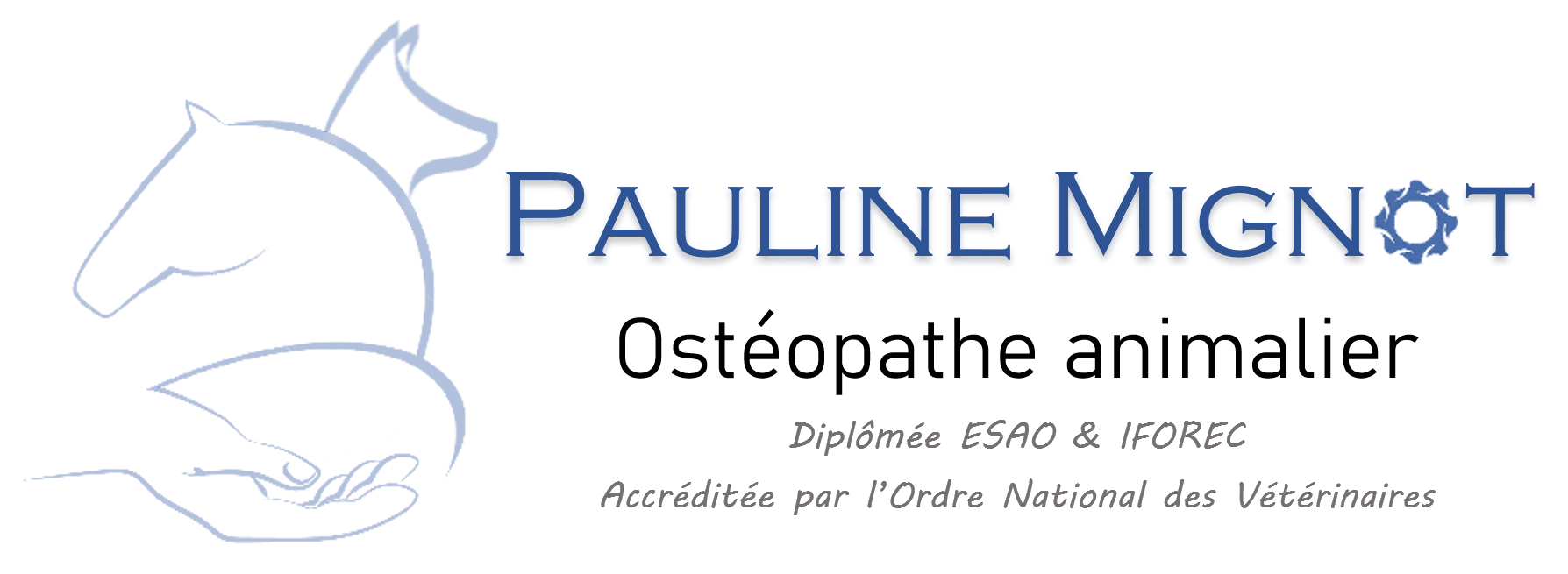 Bannière de Pauline Mignot Ostéopathe animalier 