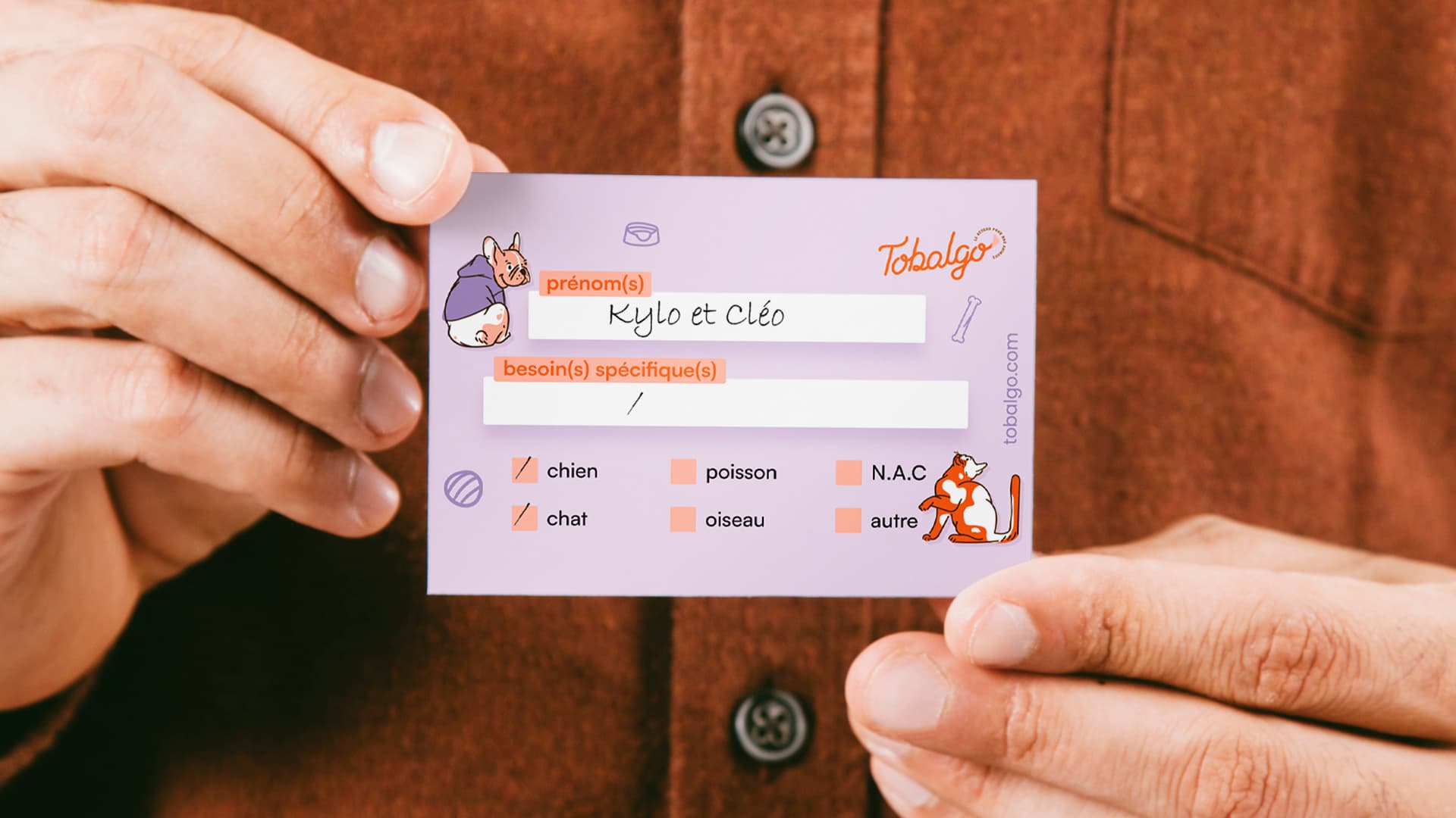 carte animal seul chez moi