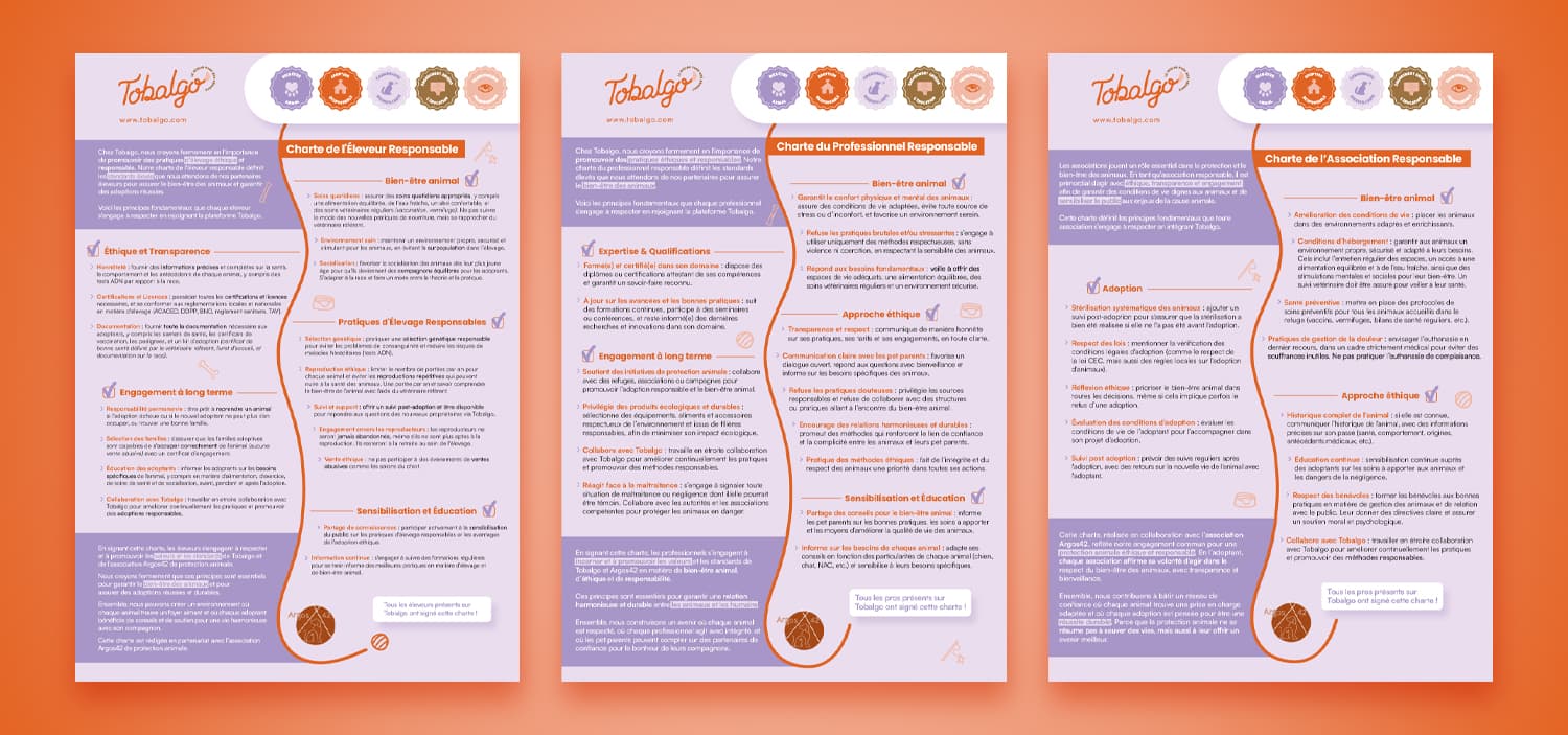 chartes professionnel responsable tobalgo