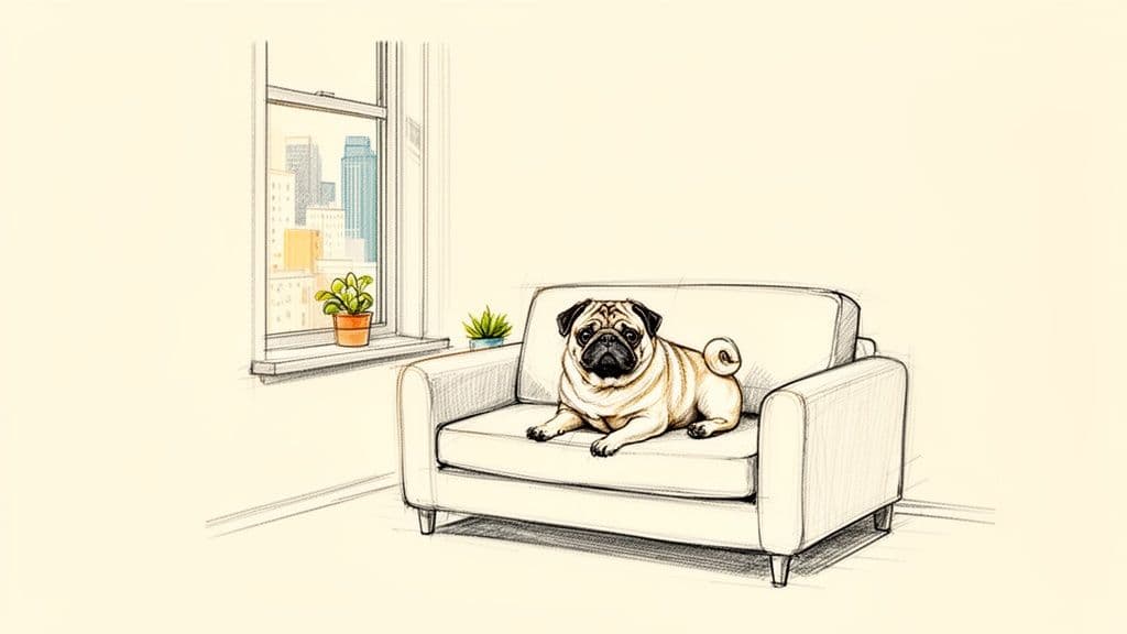 races chien appartement - carlin