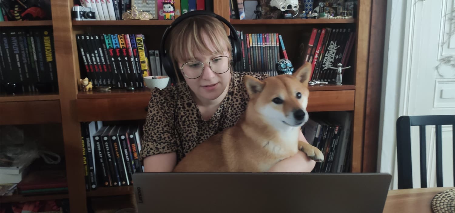 chien en appartement et travailler