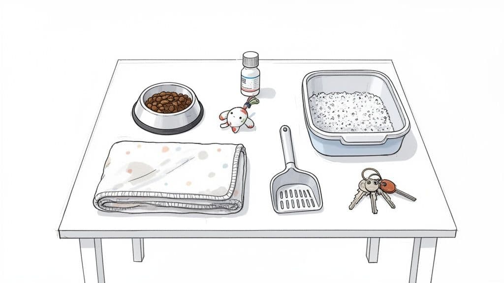 préparer une garde de chats